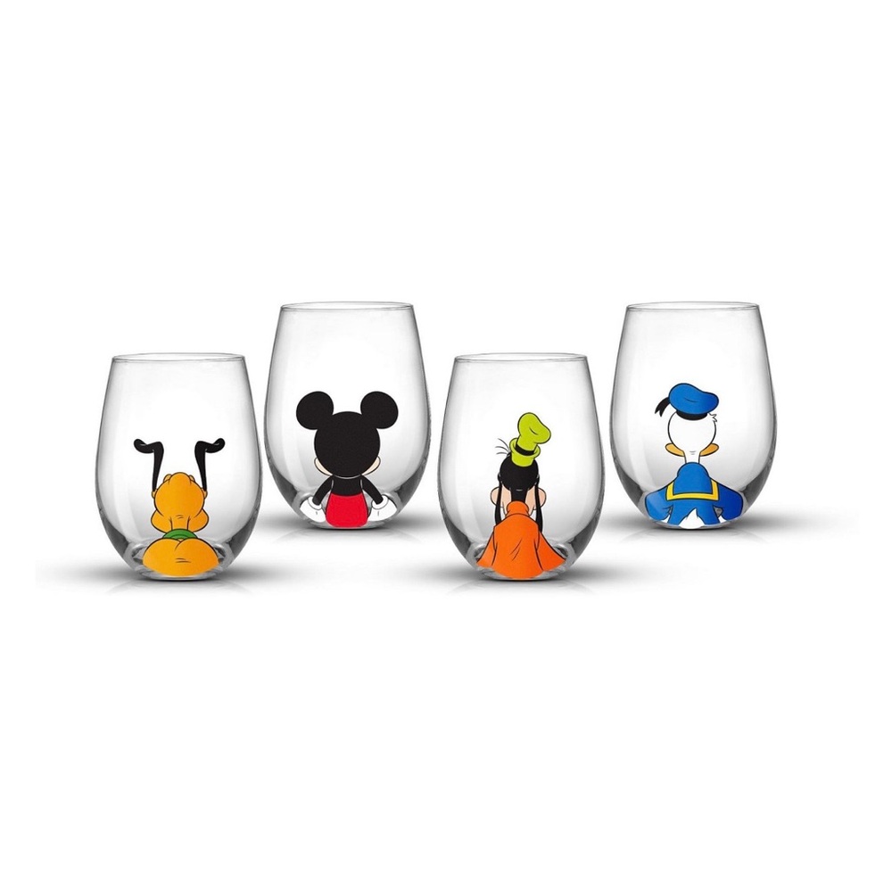 JoyJolt Disney Squad Stemless Limited Edition Drinking Glasses Set of 4, 15oz - Picture 3 of 9